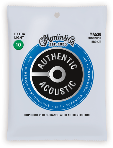 MARTIN MA530 AUTHENTIC ACOUSTIC SP PH BRONZE EXTRA LIGHT 10-47